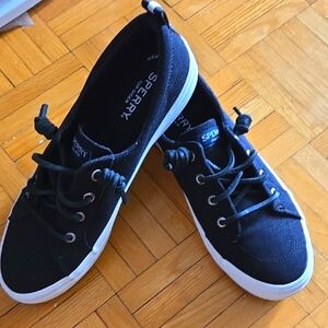 Sperry Black Canvas Lace-Up Shoes